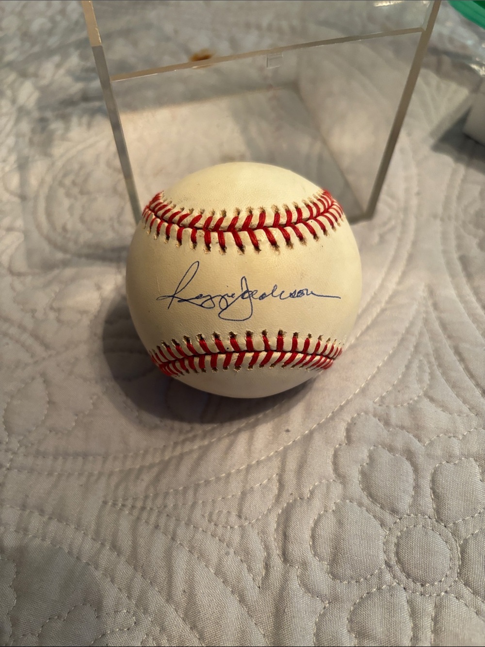 Rawlings Hand Signed Baseball Reggie Jackson Baseball